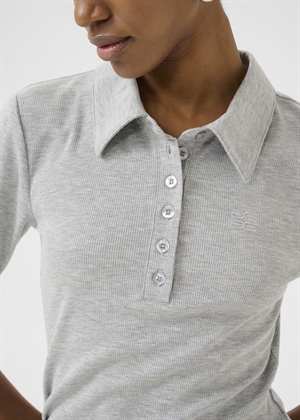 Drew polo bluse Grey Melange Gestuz 